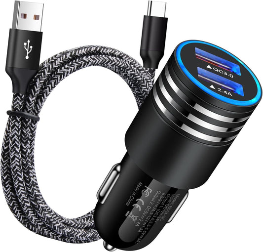 Fast Type C Car Charger for Samsung Galaxy - Quick Charge