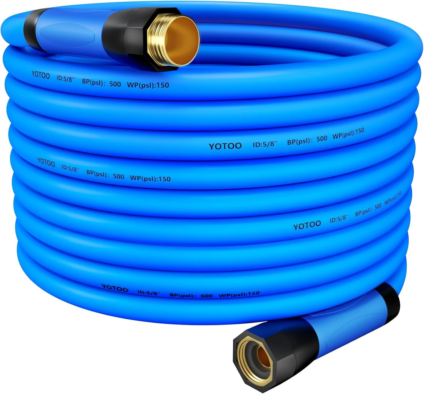 YOTOO Heavy Duty Hybrid Garden Water Hose 5/8-Inch 100-Feet