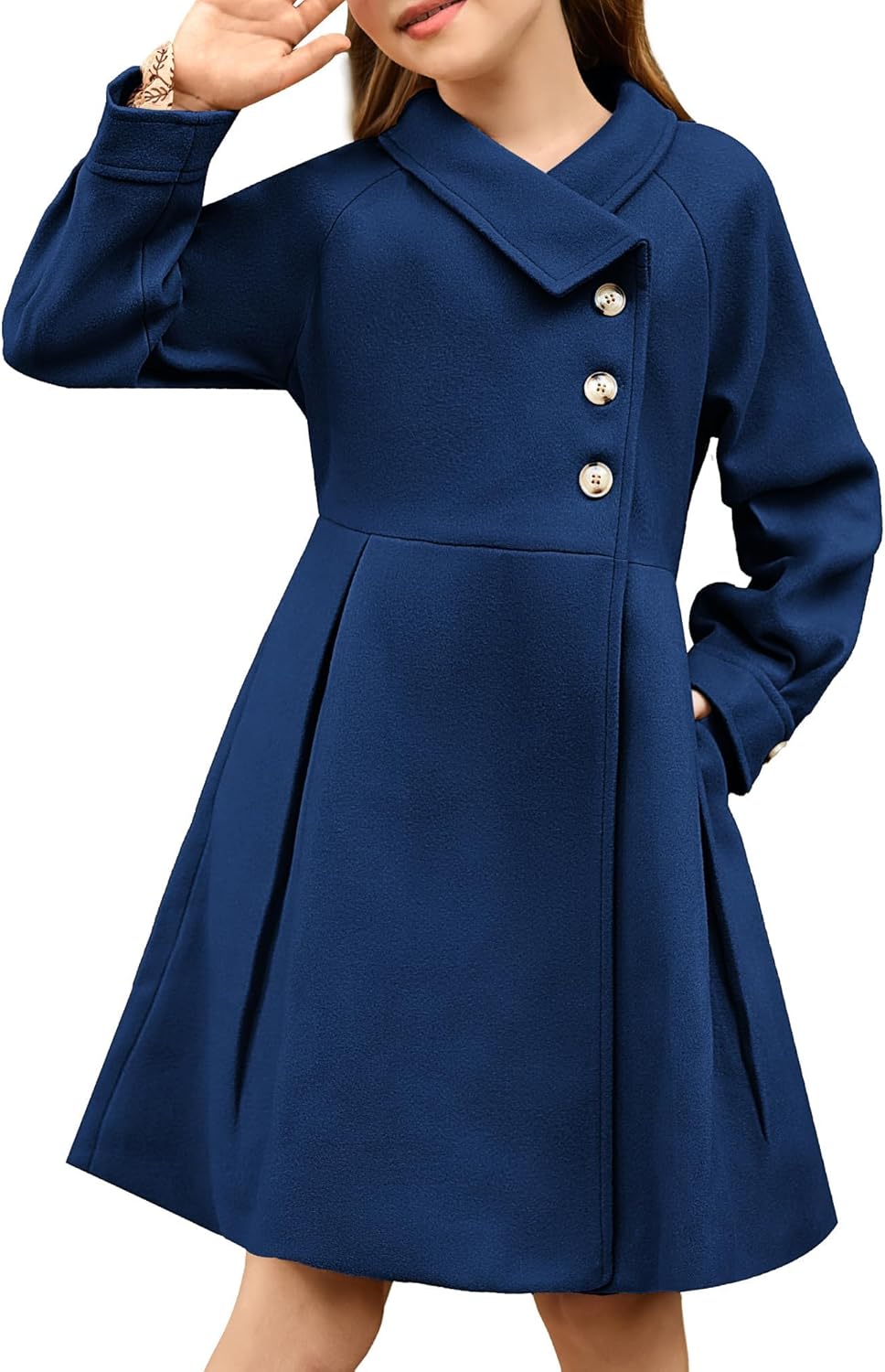 Stylish Girls Wool Coat for Winter by GRACE KARIN - Perfect Fit