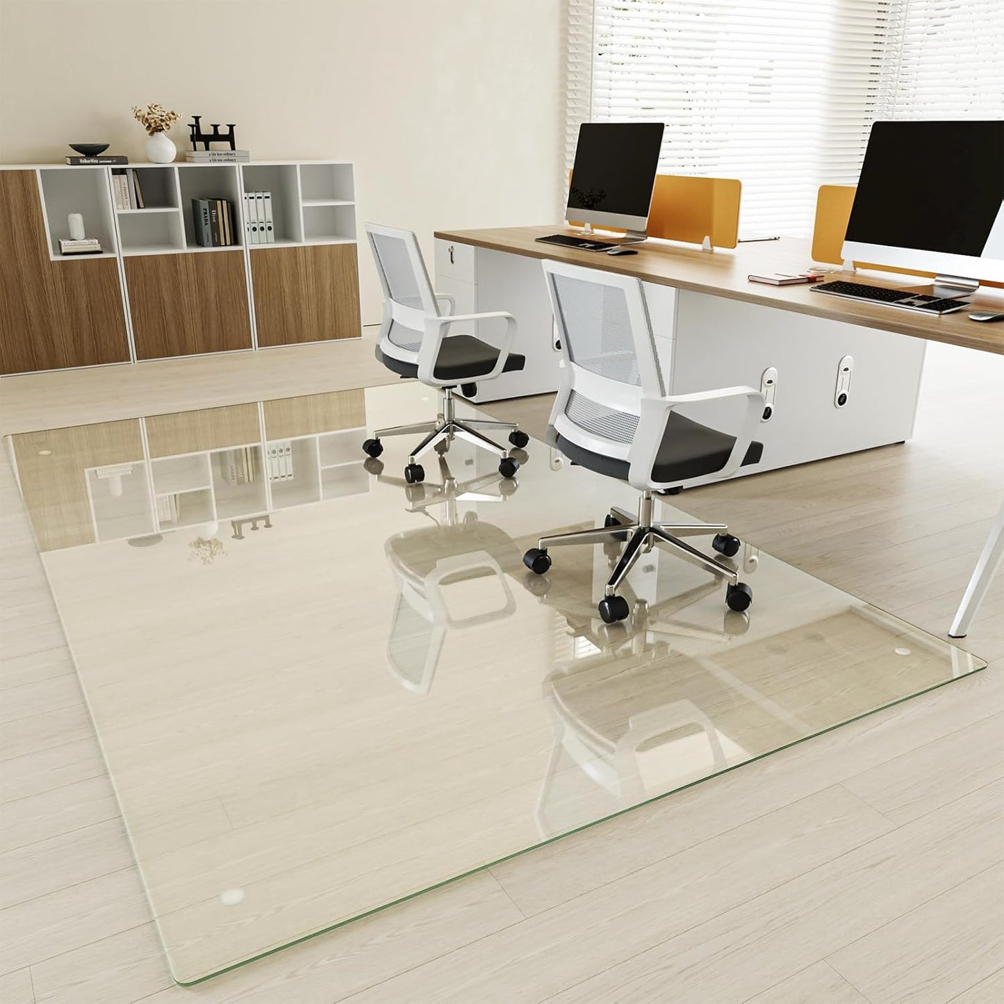 Tempered Glass Chair Mat 48in x 80in for Carpet and Floors