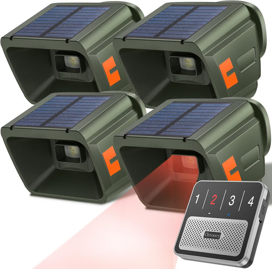 Solar Driveway Alarm Wireless Outdoor with Customizable Tones