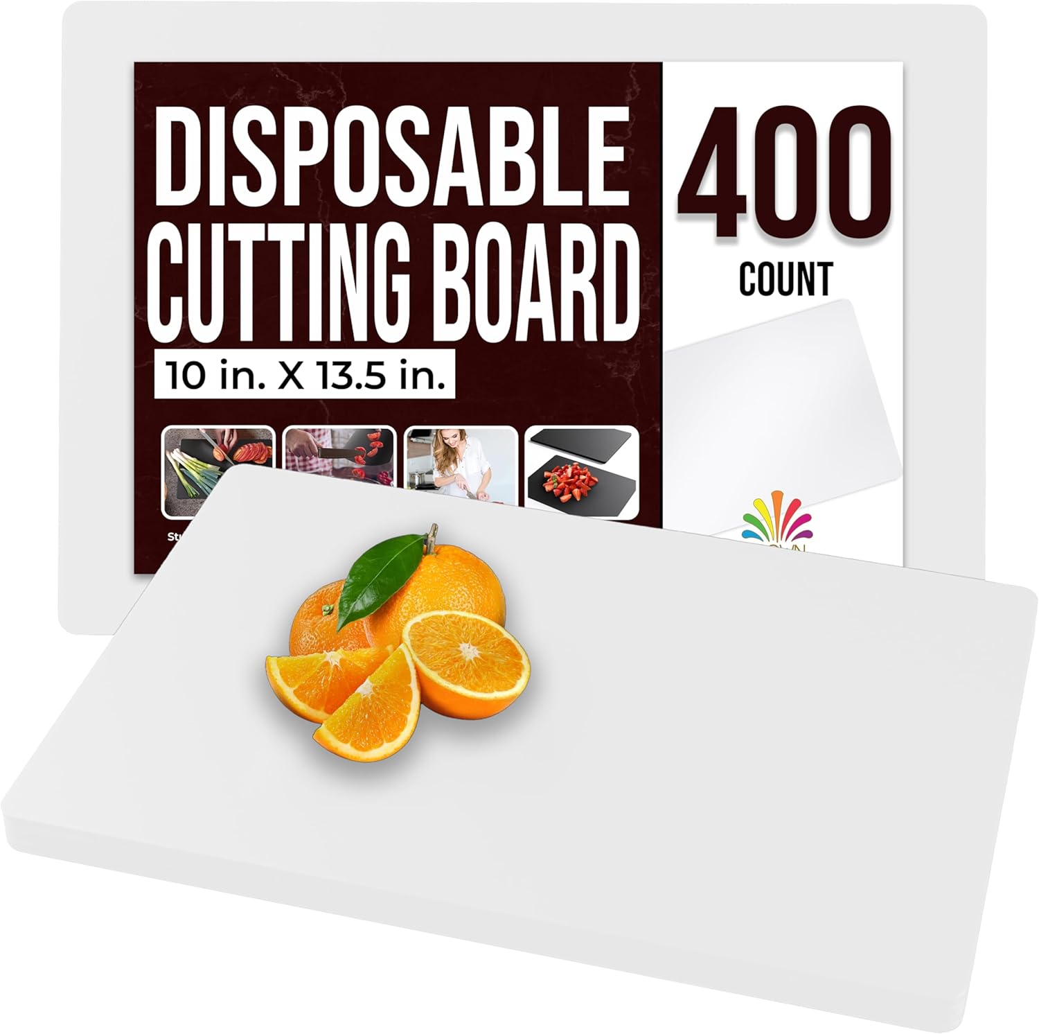 Crown Display Disposable Cutting Boards for Kitchen - 400 Count