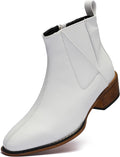 Women's Chelsea Ankle Boots with Mid Heels - Zipper Dressy Booties