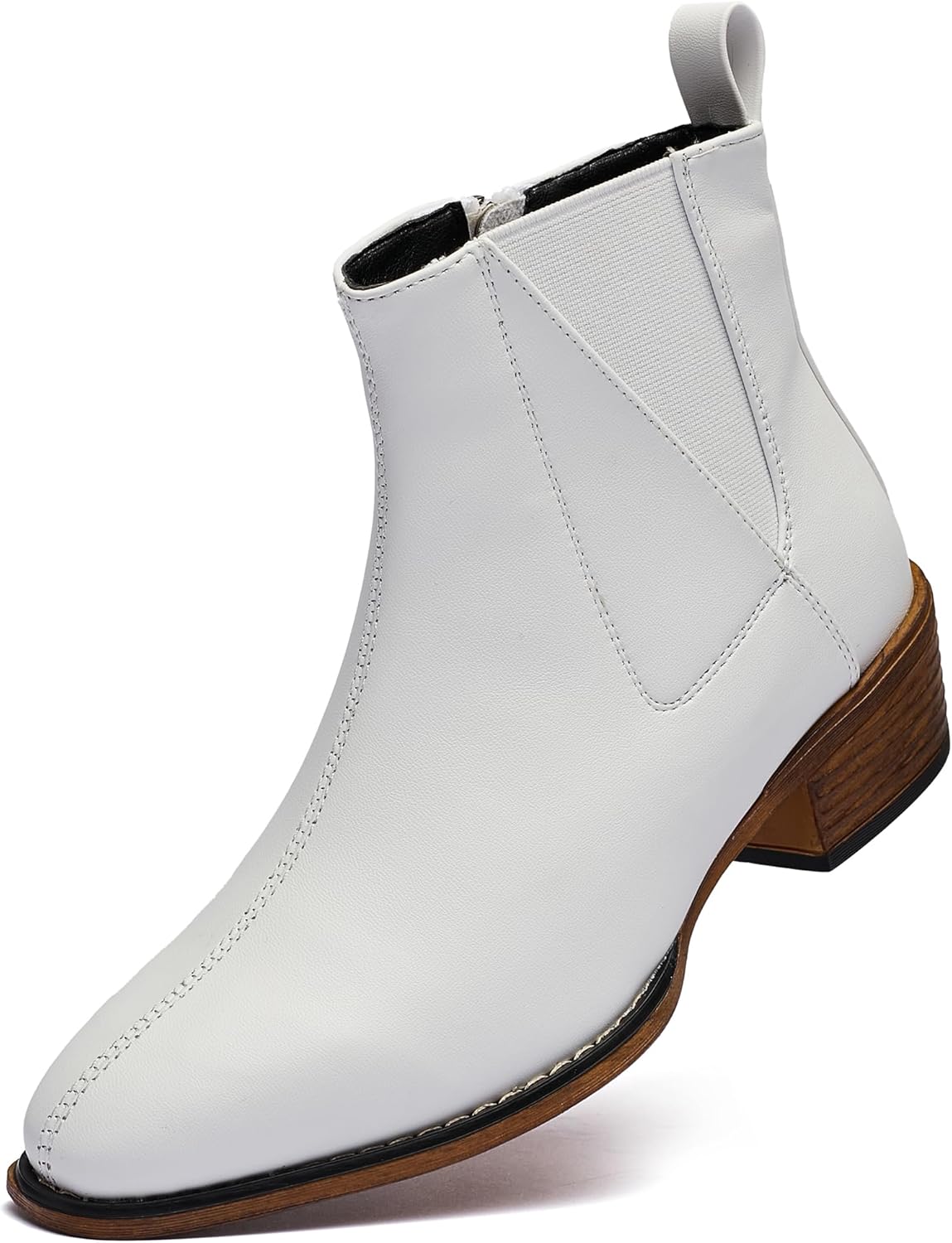 Stylish Women's Ankle Boots with Mid-height Heels and Zipper