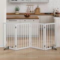Dog Gate 32in Tall Freestanding Dog Gate - Foldable 4-Panel Pet