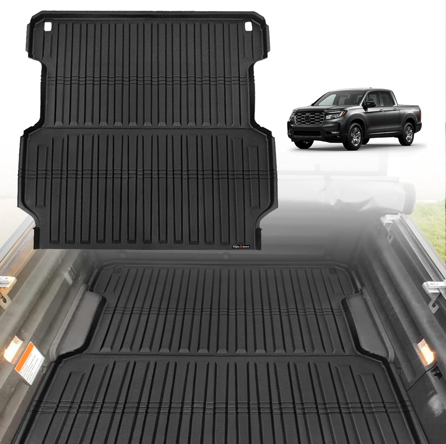 TripleAliners Truck Bed Mat for 2017-2025 Honda Ridgeline