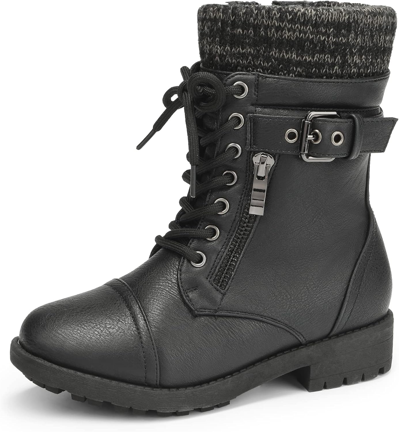 DREAM PAIRS Girl's Mid Calf Combat Ankle Lace Up Boots Review