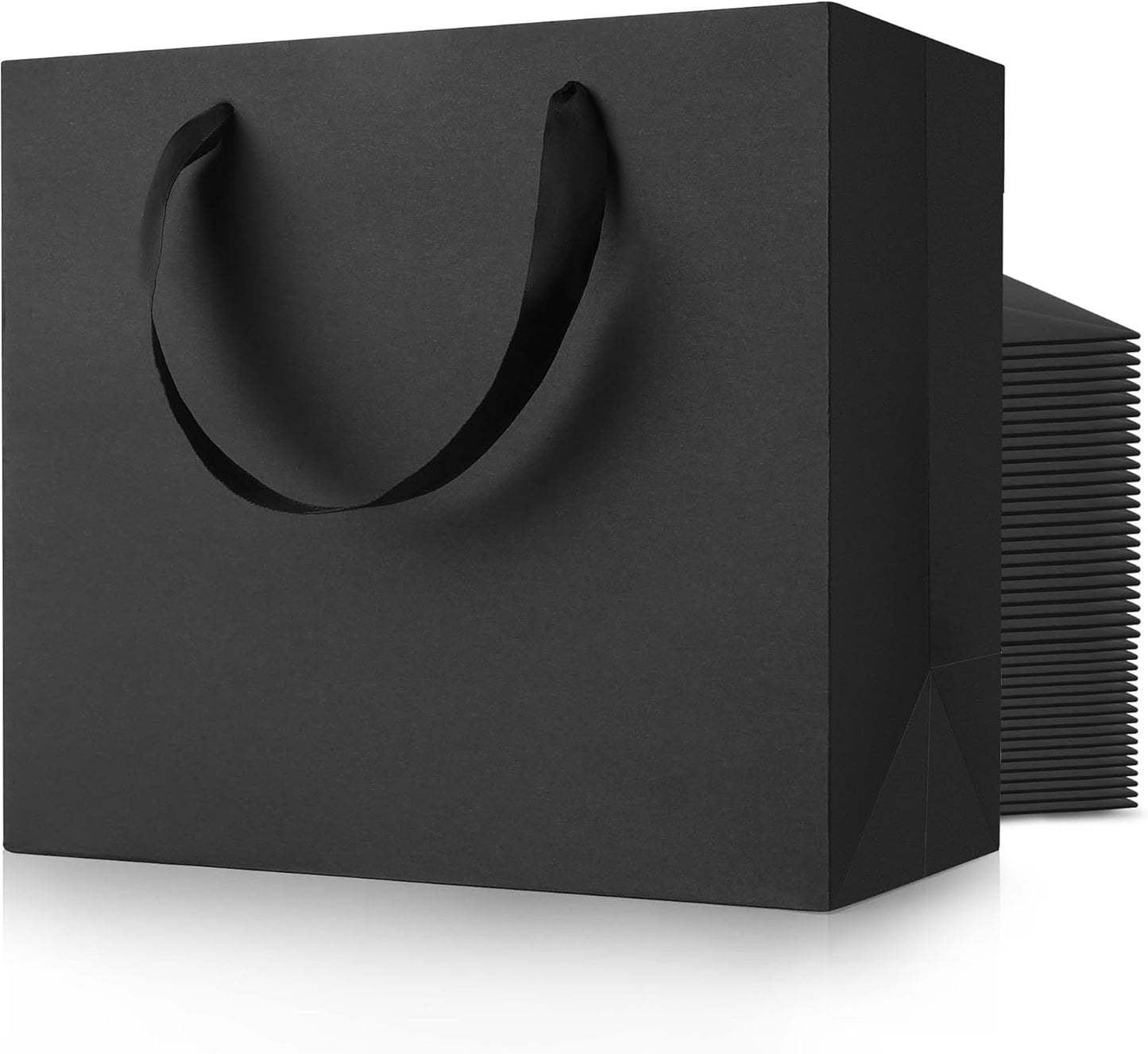 MOXARYSU Large Black Gift Bags for Any Occasion - 48pcs Set