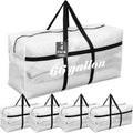 66 Gallon Large Moving Bags with Zipper and Handles - Clear Set of 4