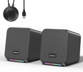 Enhanced Bass USB Gaming Speakers with RGB Lights
