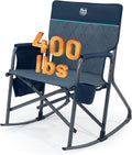 TIMBER RIDGE Folding Oversized Rocking Camping Chair - Sturdy 400lb