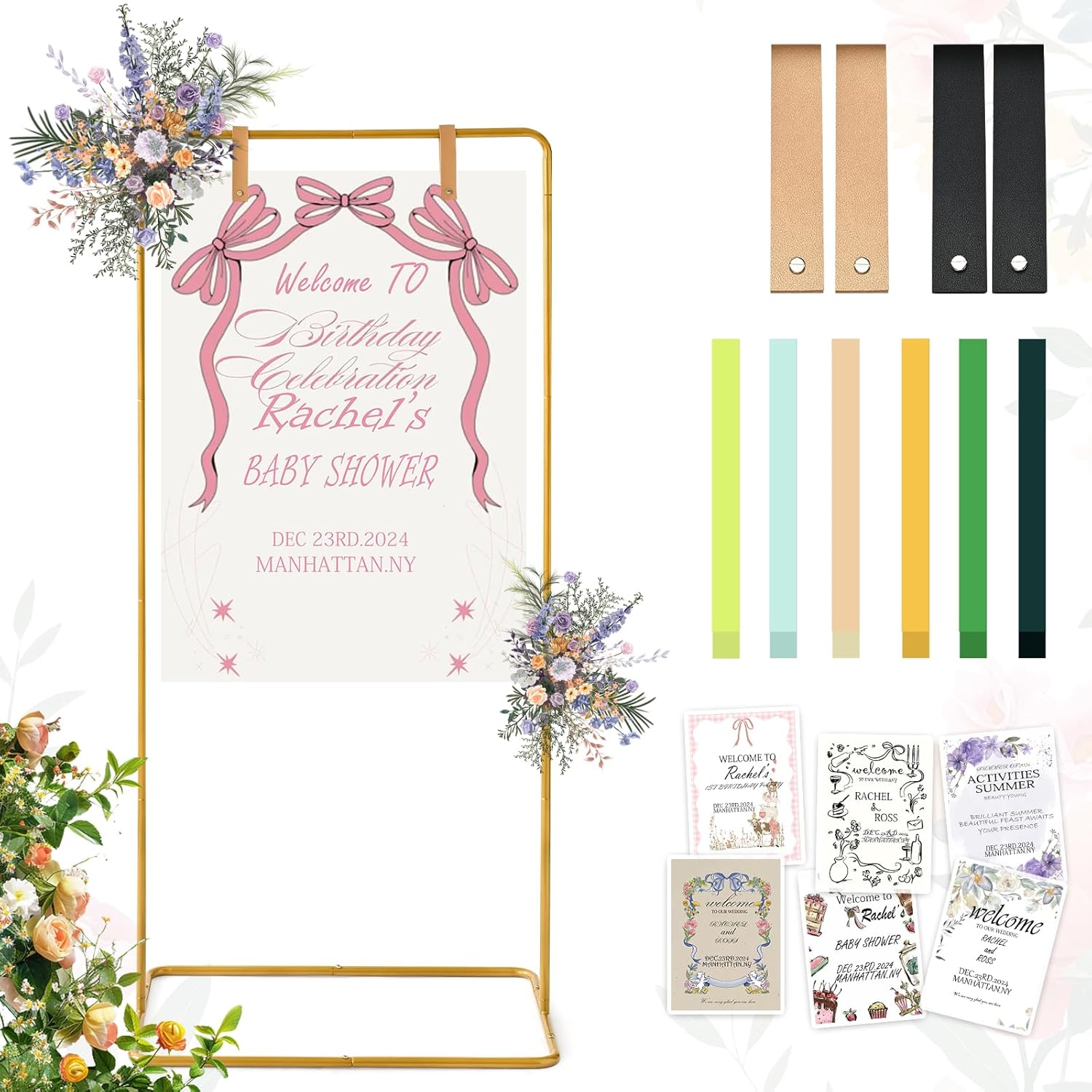 Adjustable Wedding Sign Stand for Welcome Signs & Decor