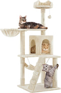 Cat Tree 54in Tall Multi-Level Tower - Space-Saving Condo for Small