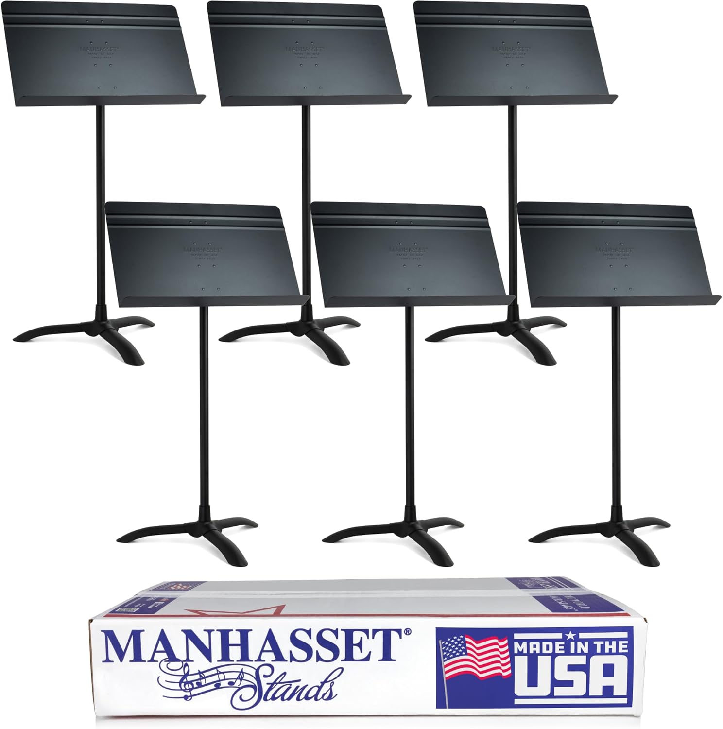 Manhasset Music Stand 48 Symphony Model - Bulk Pack of 6 Stands