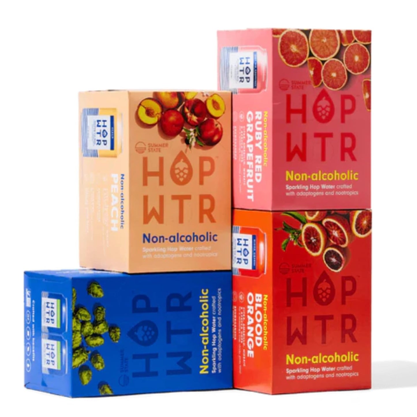HOP WTR Sparkling Hop Water 24 Pack, Sugar Free Refreshment