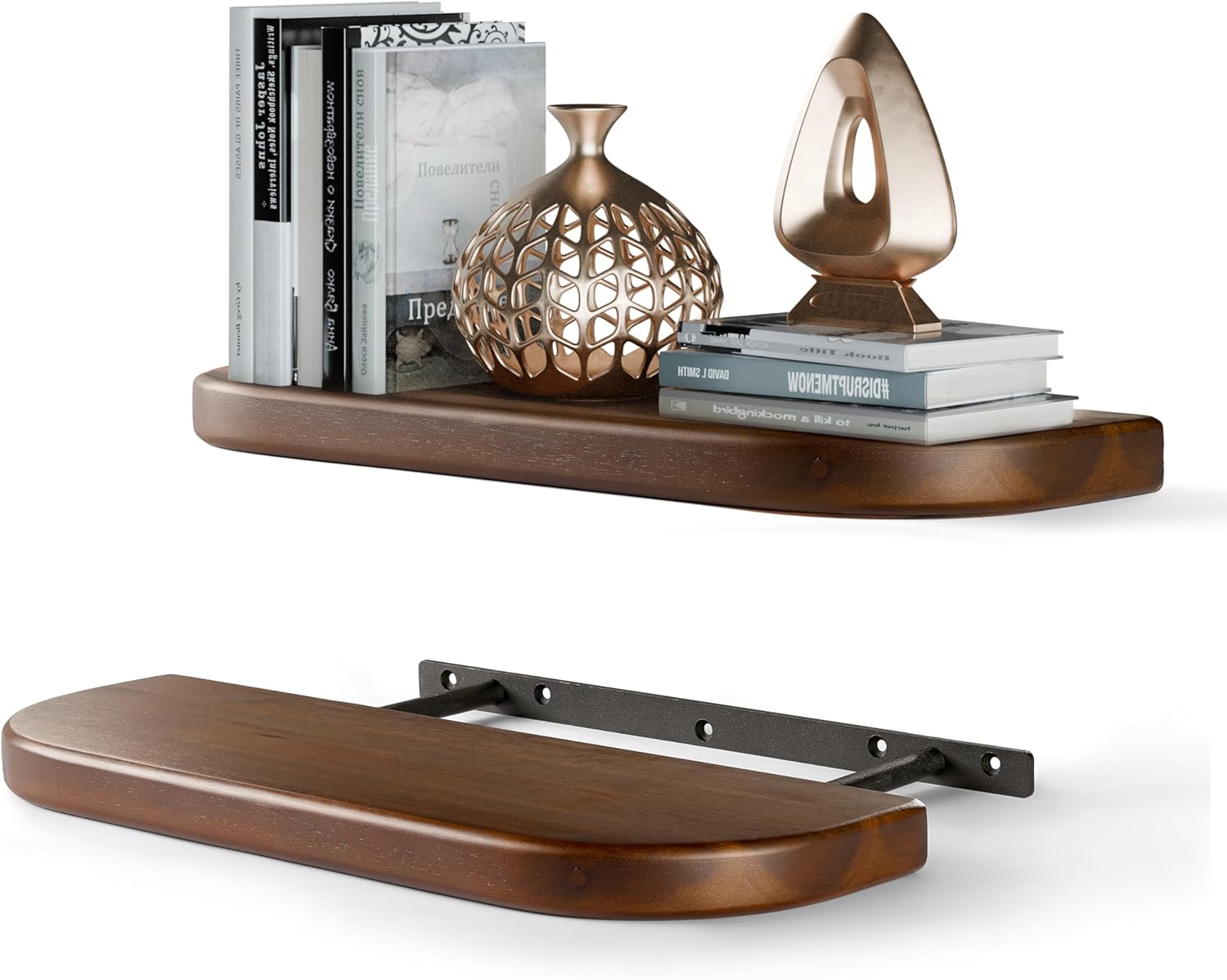 Elegant Acacia Wood Floating Shelves for Stylish Home Decor