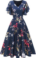 Bridesmay Women's Short Sleeve Fit and Flare Cocktail Dress 2025