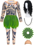 Boys Maui Costume Set with Wig and Necklace - Kids Ocean Cosplay