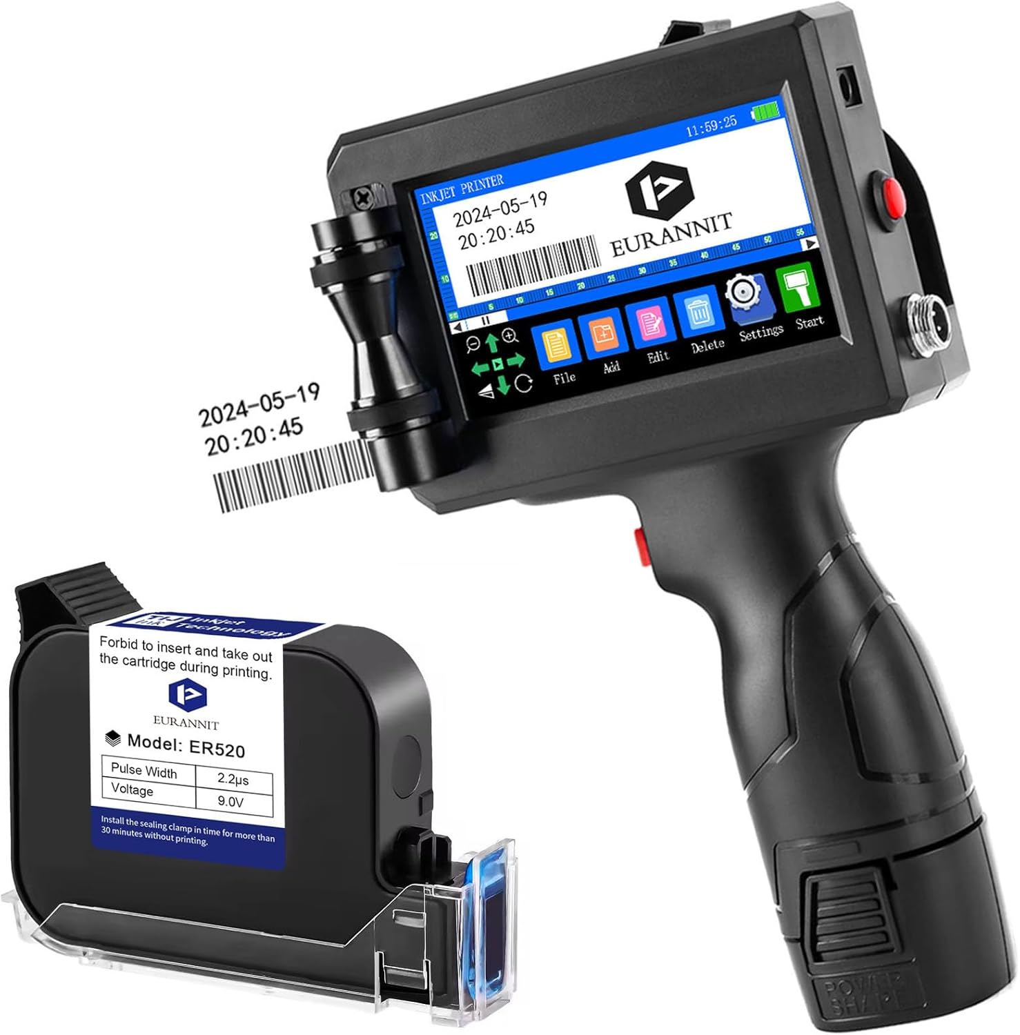 Eurannit Handheld Inkjet Printer: Portable & Versatile!