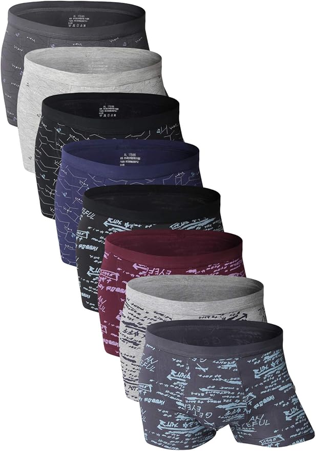 Youlehe Men's Bamboo Boxer Briefs Pack for Ultimate Comfort