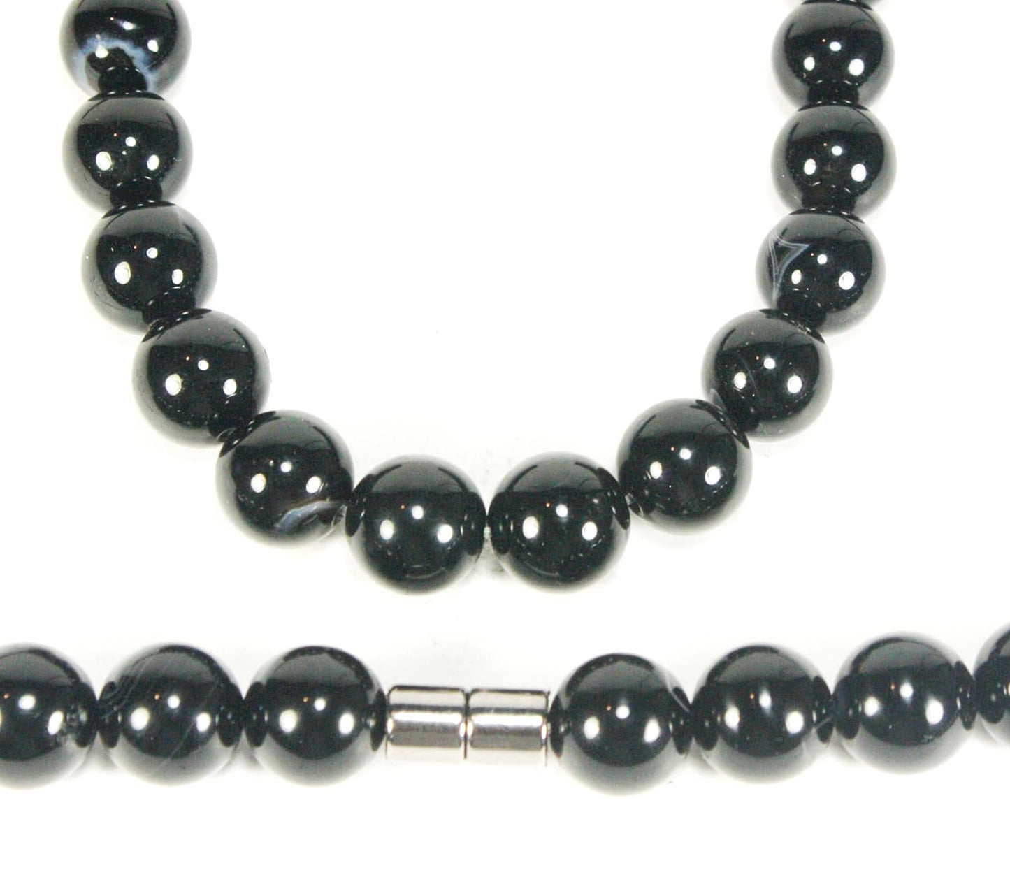 Handmade Black Onyx Crystal Necklace for Men and Women Gift