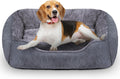 Dog Bed Medium Super Soft Rectangle Dog Beds - Cozy Raised Sides