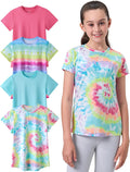 Youth Girls Athletic Shirts 4 Pack - Moisture-Wicking Active Tees Pro