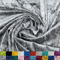 Dark Gray Crushed Velvet Fabric by the Yard - 60/62in Wide, 4 Yards