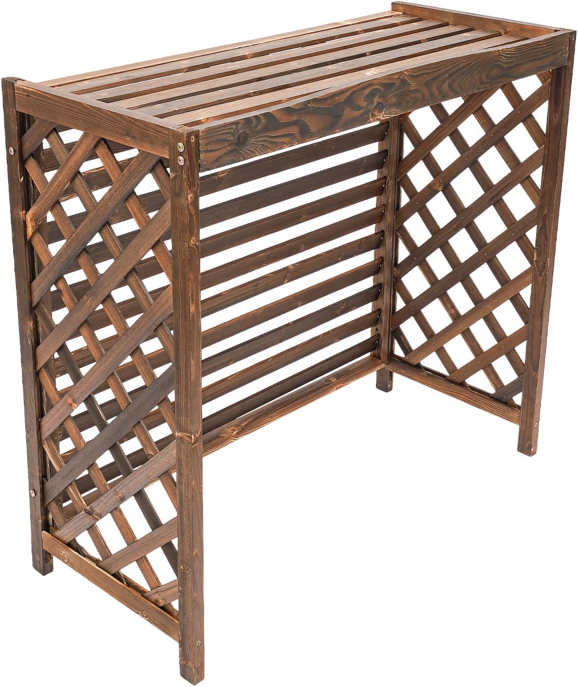 EurHomePlus Fir Wood AC Cover | Outdoor Privacy Solution