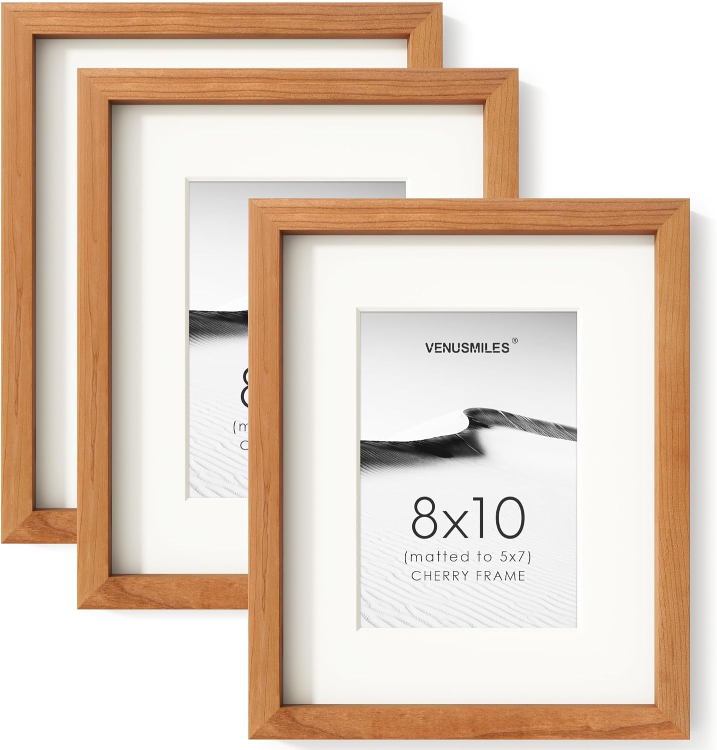 8x10 Picture Frame Set of 3 in USA-Sourced Cherry Wood
