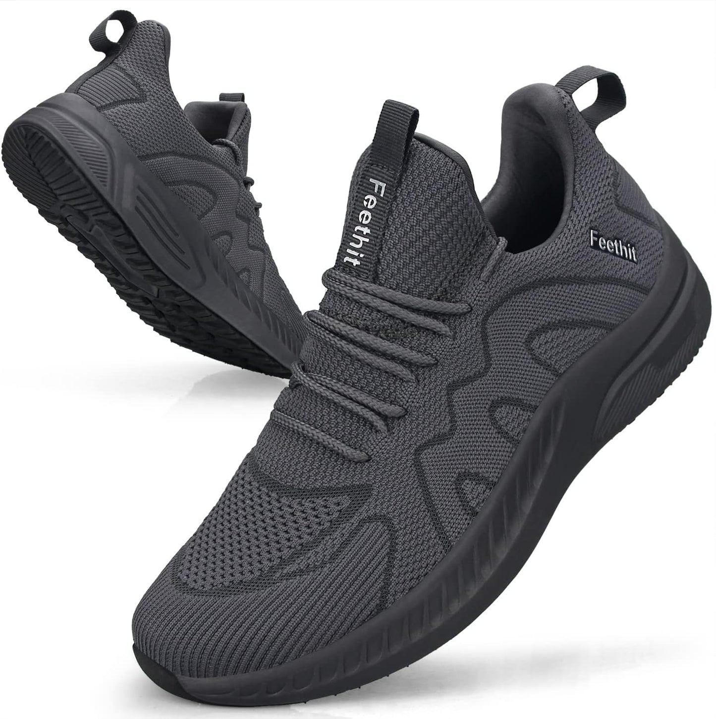 Feethit Mens Non Slip Walking Sneakers for All Day Comfort