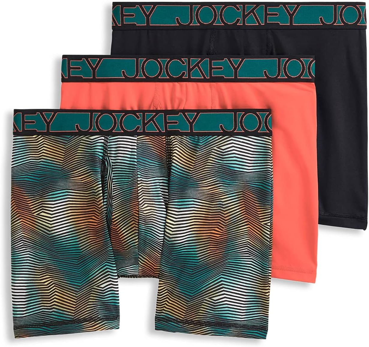 Jockey Men's Underwear Active Microfiber 5in Boxer Briefs - 3 Pack