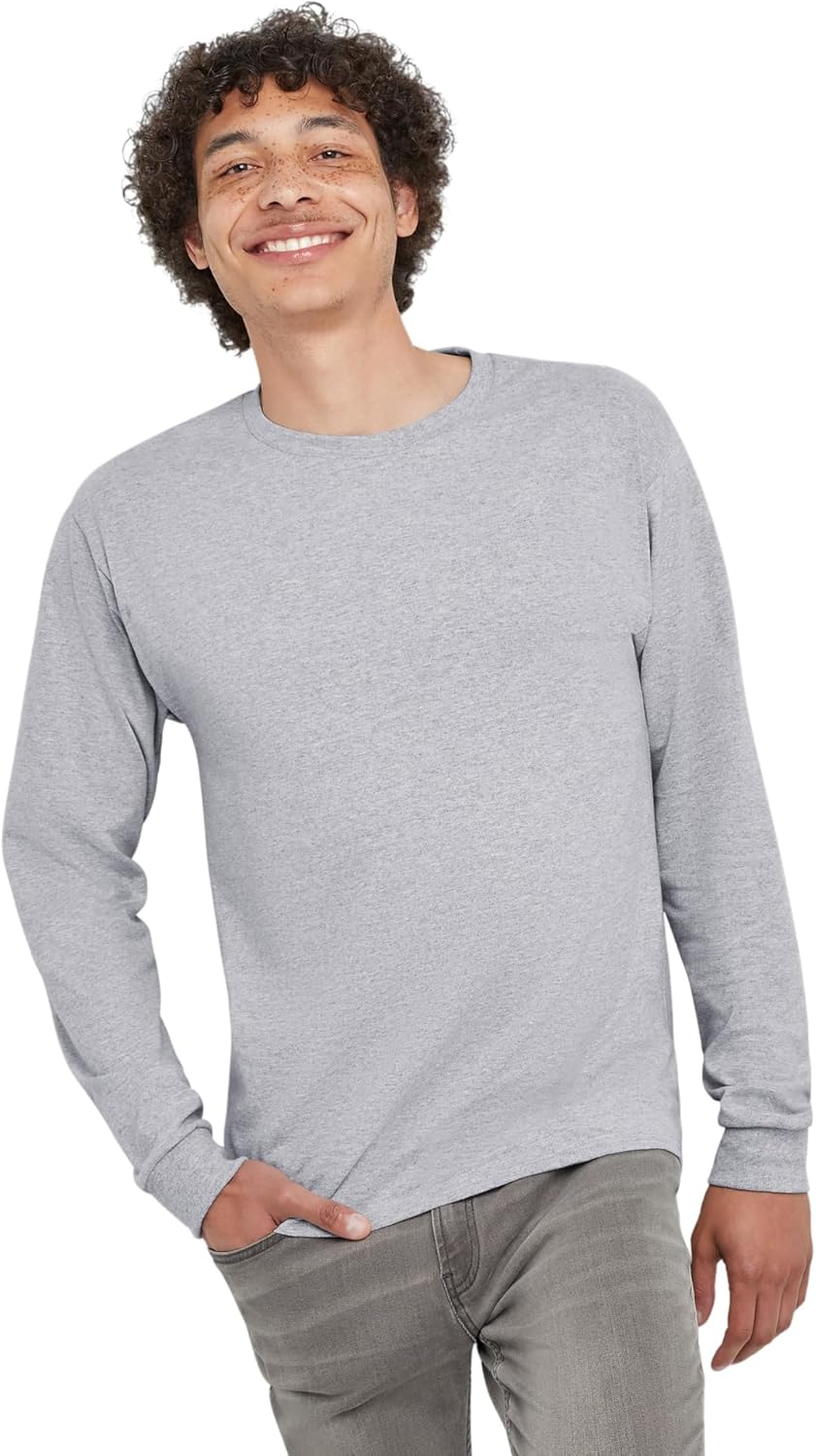 Hanes Men's Essentials Long-Sleeve T-Shirt for All Seasons