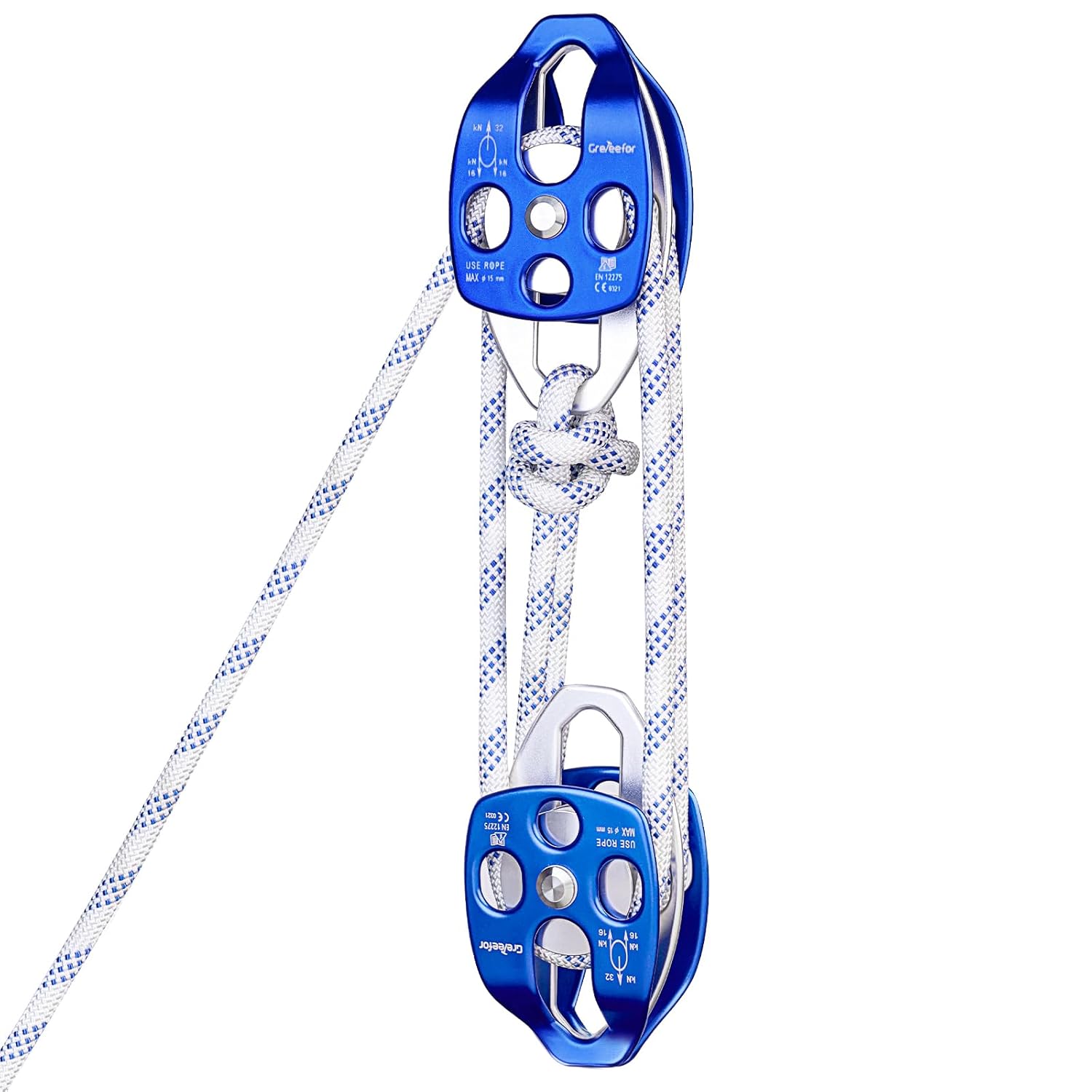 Double Block and Tackle Pulley System for Heavy Lifting Tasks