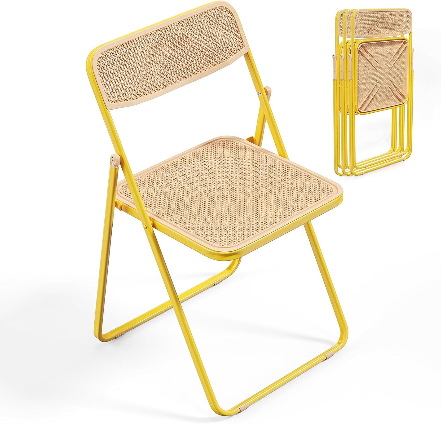 VINGLI Modern Folding Chairs - Space-Saving & Stylish Pack of 4