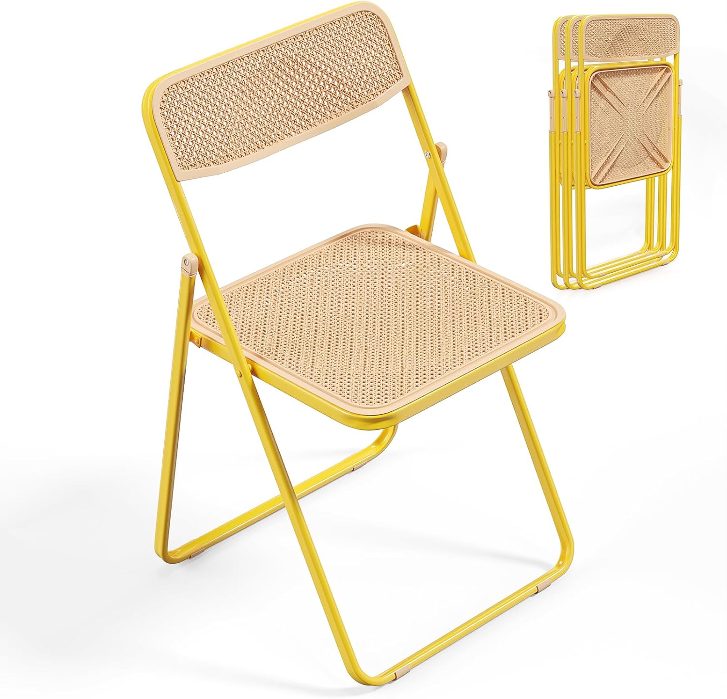 VINGLI Modern Folding Chairs - Space-Saving & Stylish Pack of 4
