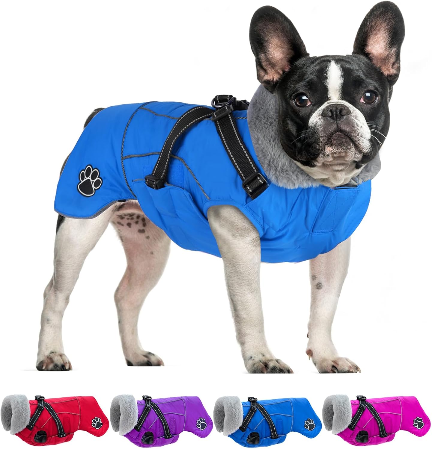 Doglay Dog Coat with Harness: Reflective Warm Waterproof Jacket