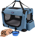 Portable Collapsible Dog Crate 24x17x17 with Blanket - Travel Ready