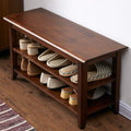 XKZG Storage Bench Wooden Shoe Rack for Entryway and Living Room