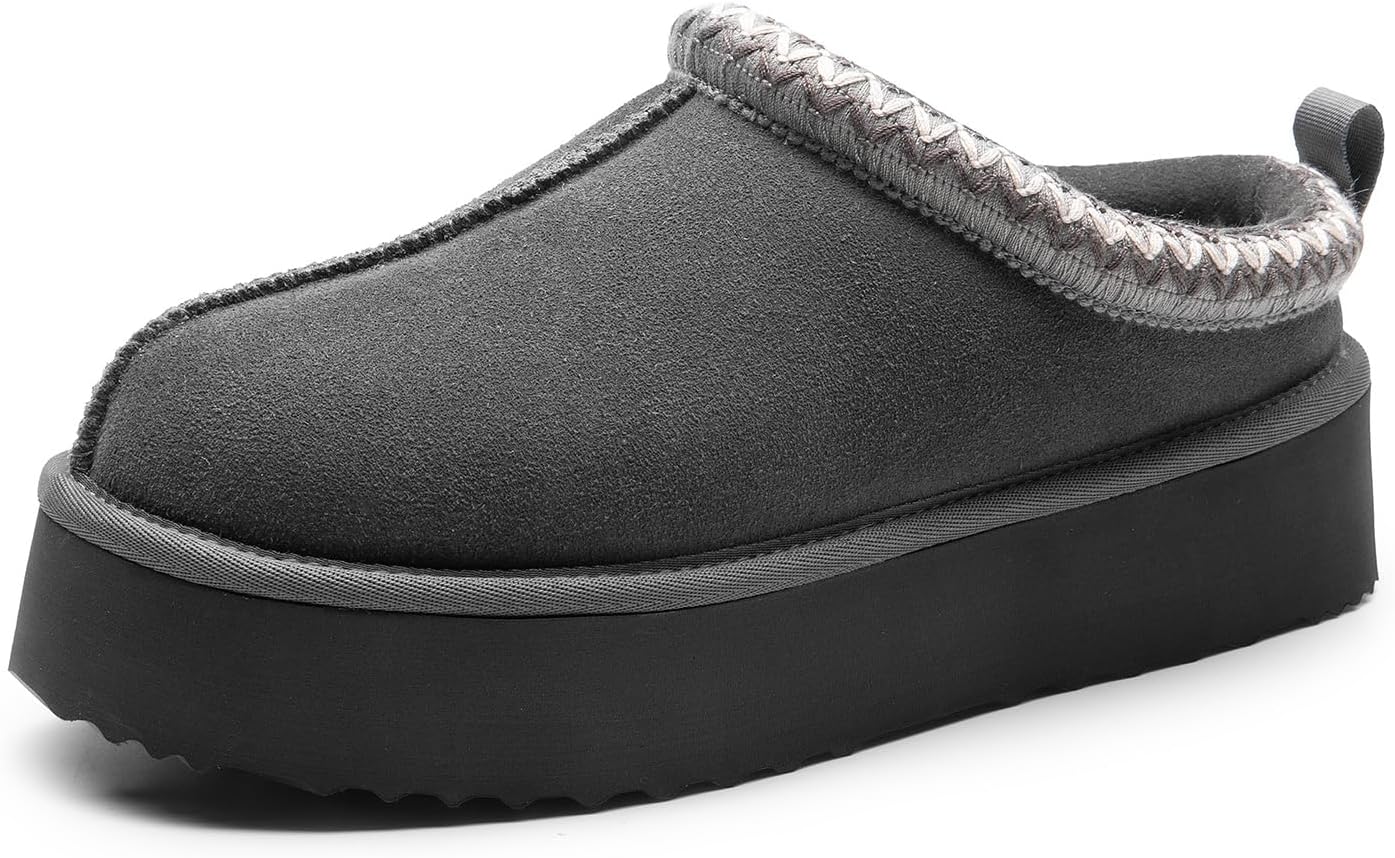 Cozy Platform Slippers for Women - Warm Fuzzy Slip-ons