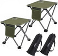 Camping Stool 2 Pack - Lightweight Folding Seat for Travel