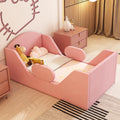 Toddler Bed Round Pink with Rail and Round Headboard - Standard Crib