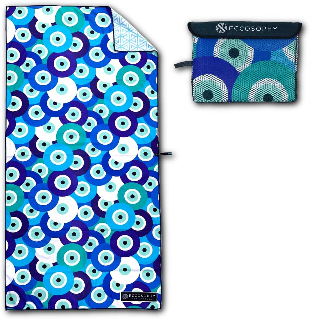 ECCOSOPHY Microfiber Beach Towel - Quick Dry and Sand Free