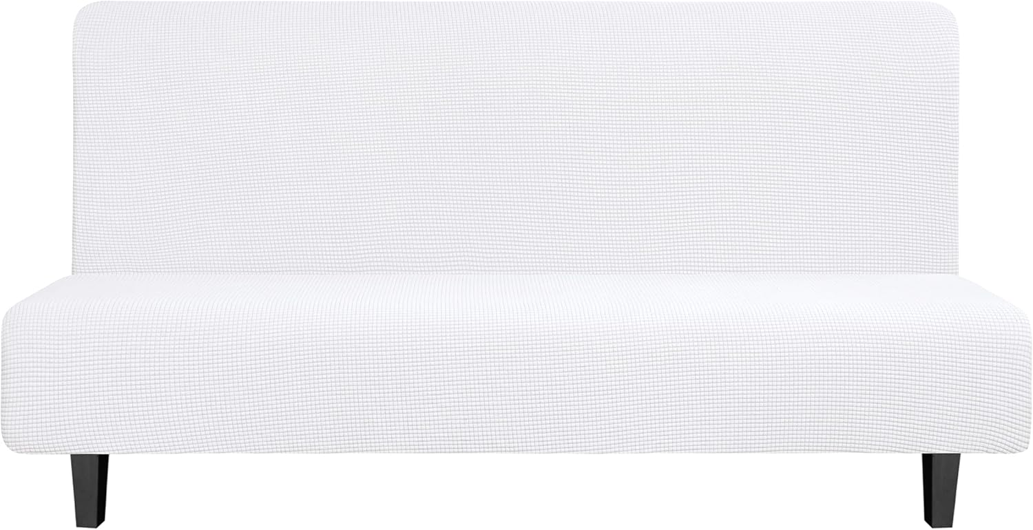 Easy-Going Stretch Sofa Slipcover for Armless Sofas in Snow White