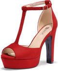 IDIFU Polly Platform Chunky High Heels T-Strap Sandals (Style FFQV)