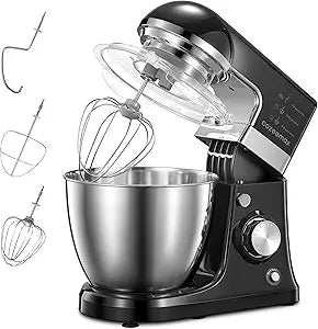 Cozeemax Stand Mixer with 8 Speeds and 5 Quart Bowl for Baking