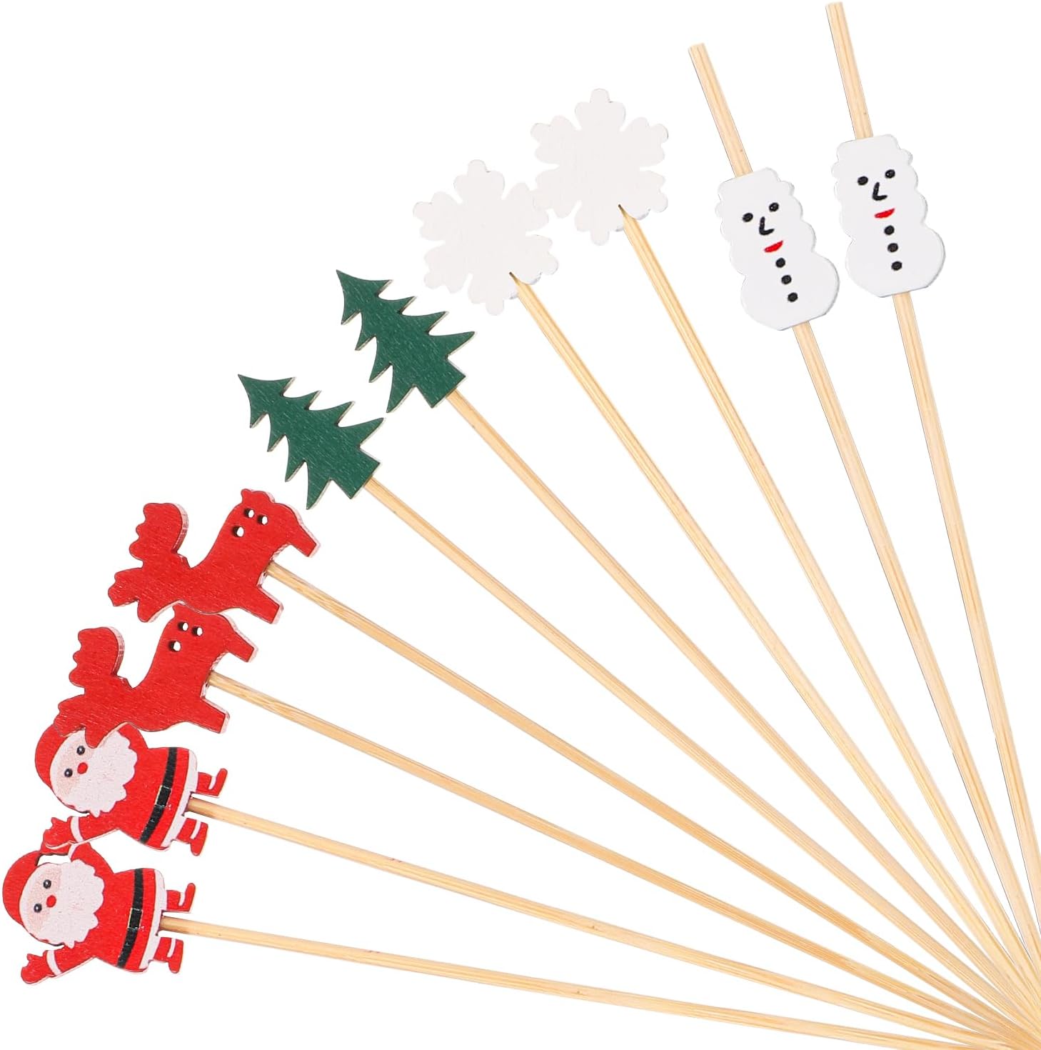 Luter 100pcs Christmas Cocktail Picks - Festive party decoration