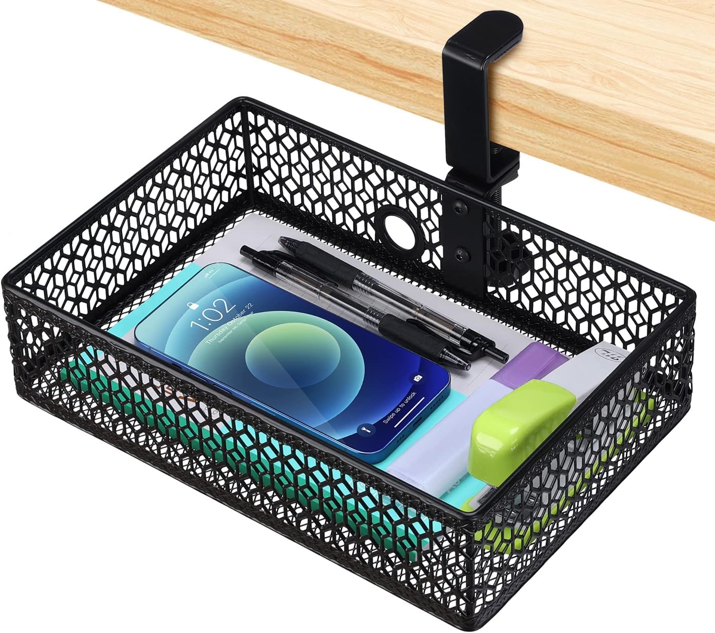 Under Desk Storage: ROSYLINE Clamp Drawer - Black