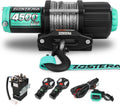 4500lb ATV UTV Winch with Synthetic Rope - Powerful Waterproof 12V
