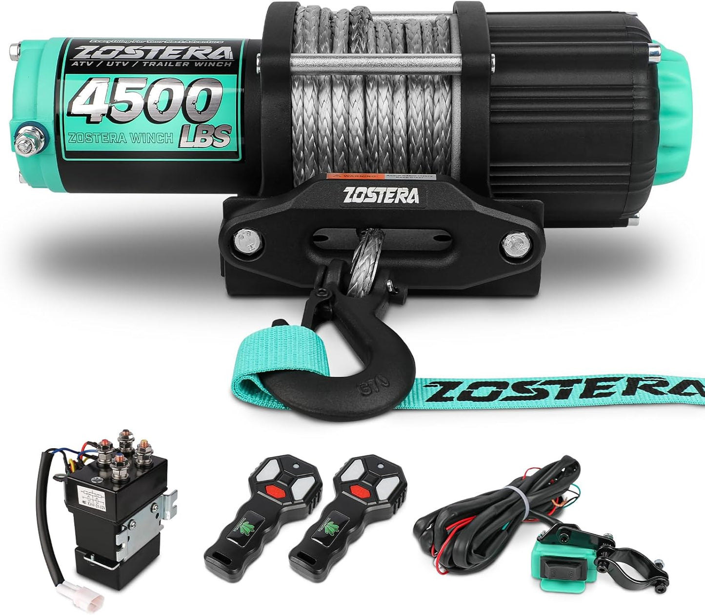 4500lbs ATV/UTV Winch with Synthetic Rope for Heavy Duty Use